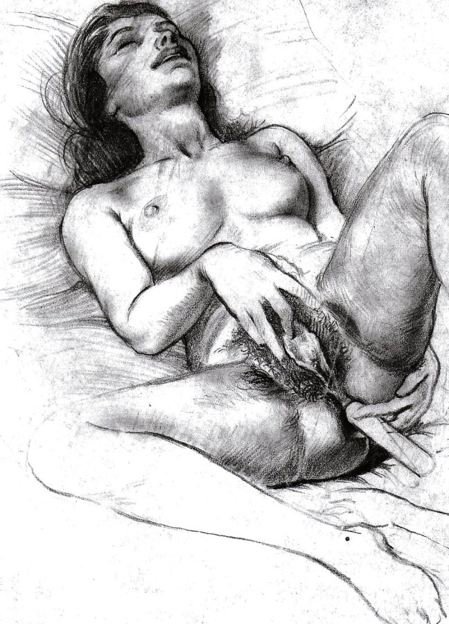 Голые телки рисунки карандашом